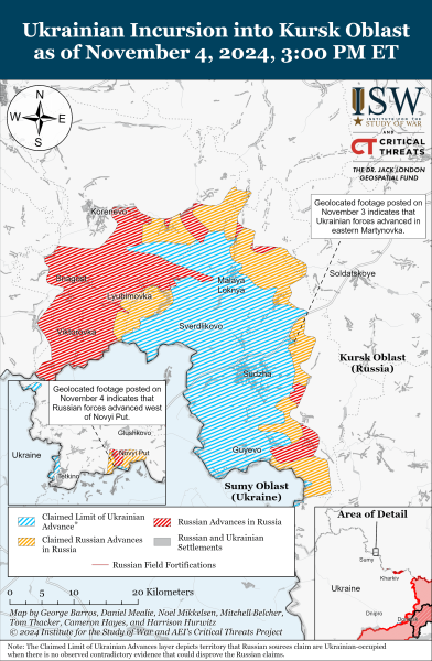 Mapa de operaciones militares el 5 de noviembre de 2024: situación en el frente