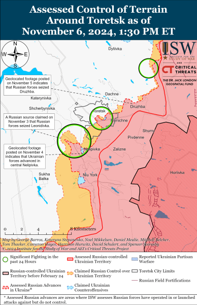 Mapa de operaciones militares el 7 de noviembre de 2024: situación en el frente