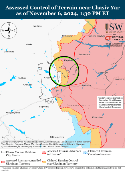 Mapa de operaciones militares el 7 de noviembre de 2024 - la situación en el frente