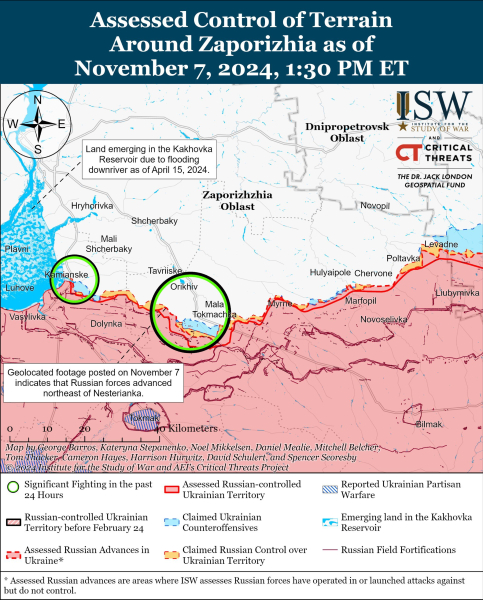 Mapa de operaciones militares al 8 de noviembre de 2024: situación en el frente