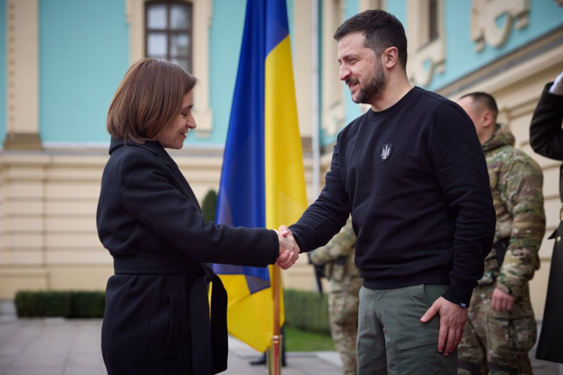 Zelensky felicitó a Maia Sandu por su victoria