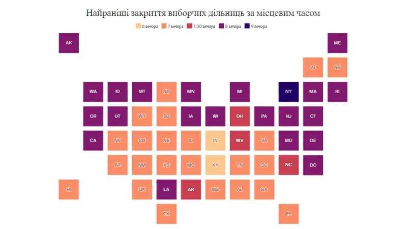 ¿A qué hora abren y cierran los colegios electorales por estado? en EE.UU. 