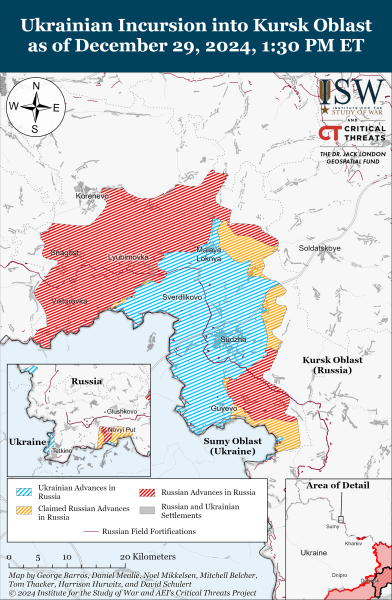 Mapa de operaciones militares al 30 de diciembre de 2024: situación en el frente