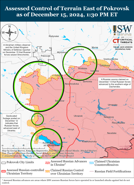 Mapa de operaciones militares al 16 de diciembre de 2024: situación en el frente