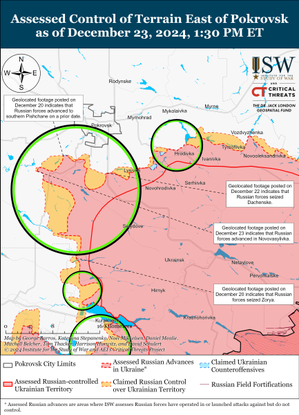 Mapa de operaciones militares el 24 de diciembre de 2024: situación en el frente