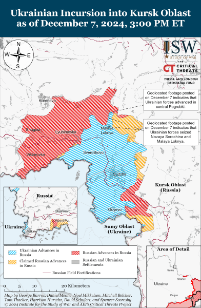 Mapa de operaciones militares el 8 de diciembre de 2024: la situación en el frente