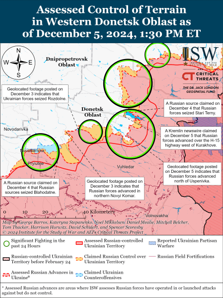 Mapa de operaciones militares el 6 de diciembre de 2024: situación en el frente