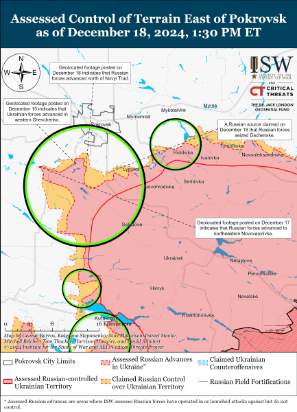 Mapa de operaciones militares para el 19 de diciembre de 2024: situación en el frente