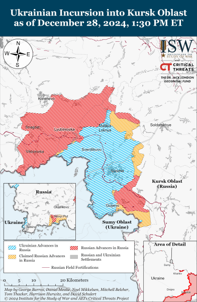 Mapa de operaciones militares el 29 de diciembre de 2024 - situación en el frente