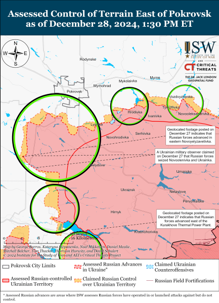 Mapa de operaciones militares para el 29 de diciembre de 2024: situación en el frente