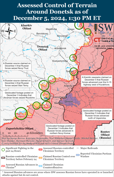 Mapa de operaciones militares el 6 de diciembre de 2024: situación en el frente