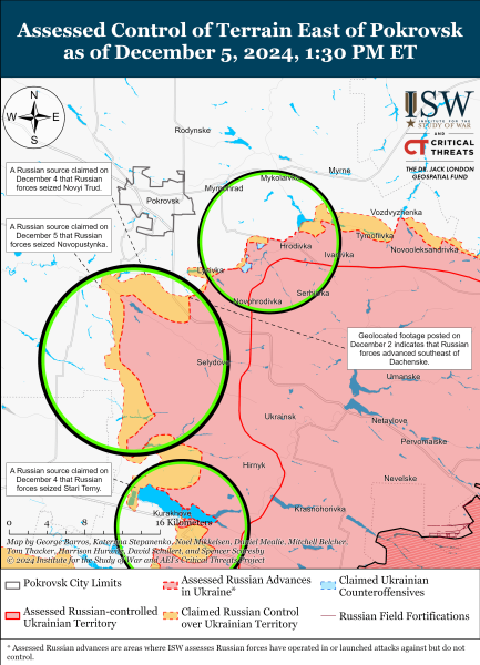 Mapa de operaciones militares el 6 de diciembre de 2024: situación en el frente