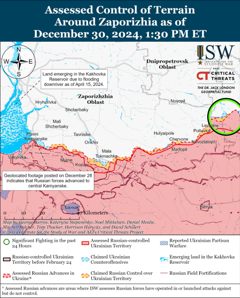 Mapa de operaciones militares al 31 de diciembre de 2024: situación en el frente