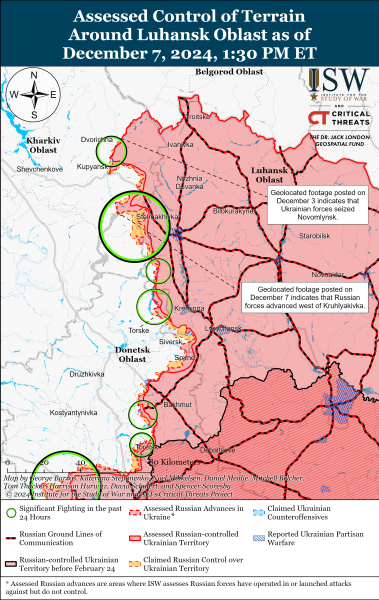 Mapa de operaciones militares el 8 de diciembre de 2024: situación en el frente