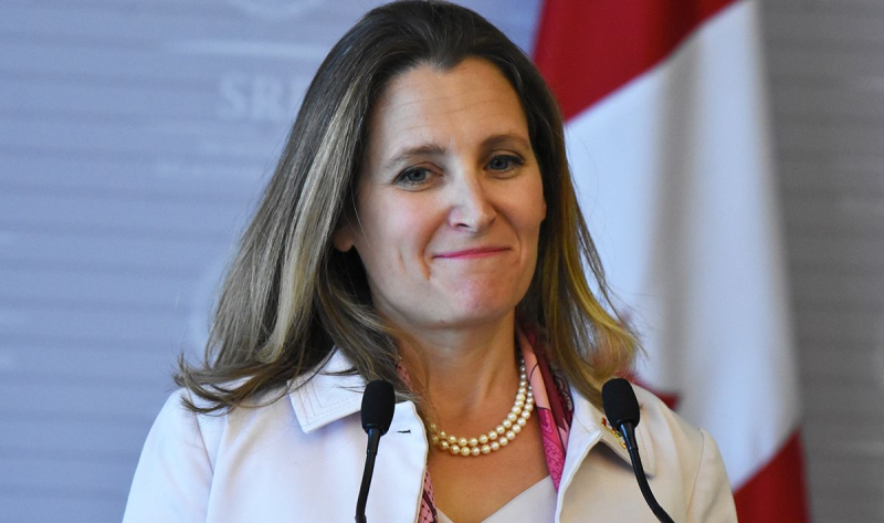 La ministra de Finanzas canadiense, Chrystia Freeland, ha dimitido