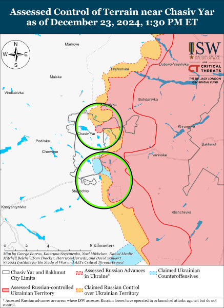 Mapa de operaciones militares para el 24 de diciembre de 2024: situación en el frente