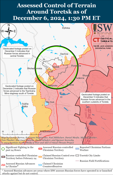 Mapa de operaciones militares para el 7 de diciembre de 2024: situación en el frente