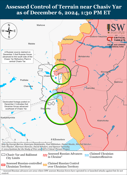 Mapa de operaciones militares para el 7 de diciembre de 2024: situación en el frente