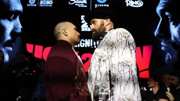 No los dejaré solos: Usyk y Fury tuvieron un duelo de miradas por más de 10 minutos