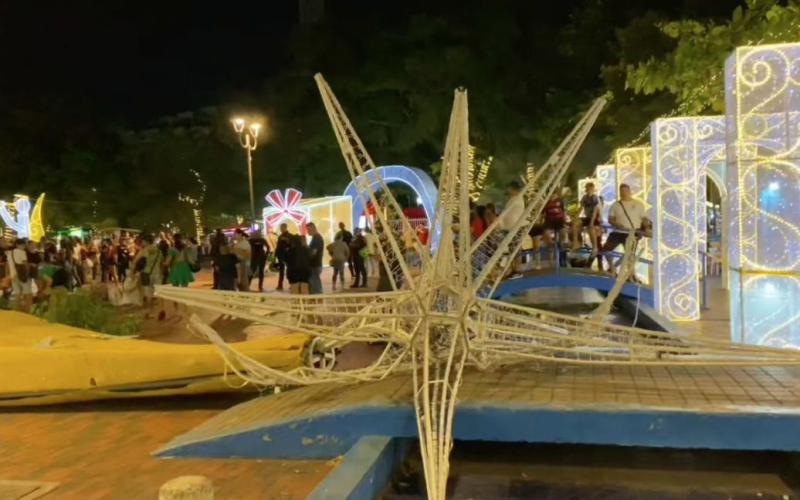 El árbol de Navidad cayó durante la inauguración festiva: un policía de 19 años fue asesinado (foto)