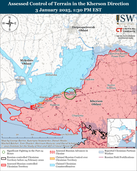 Mapa de operaciones militares el 4 de enero de 2025: situación en el frente