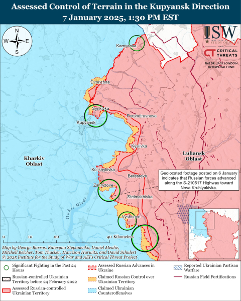 Mapa de operaciones militares el 8 de enero de 2025: situación en el frente