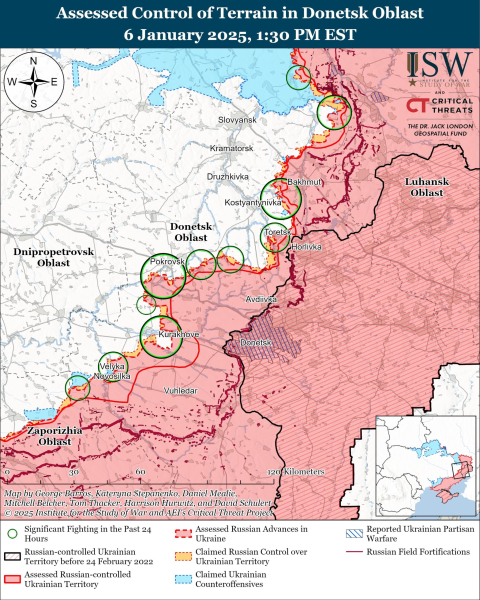 Mapa de operaciones militares el 7 de enero de 2025: situación en el frente