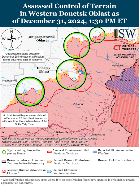 Mapa de operaciones militares al 2 de enero de 2025: situación en el frente