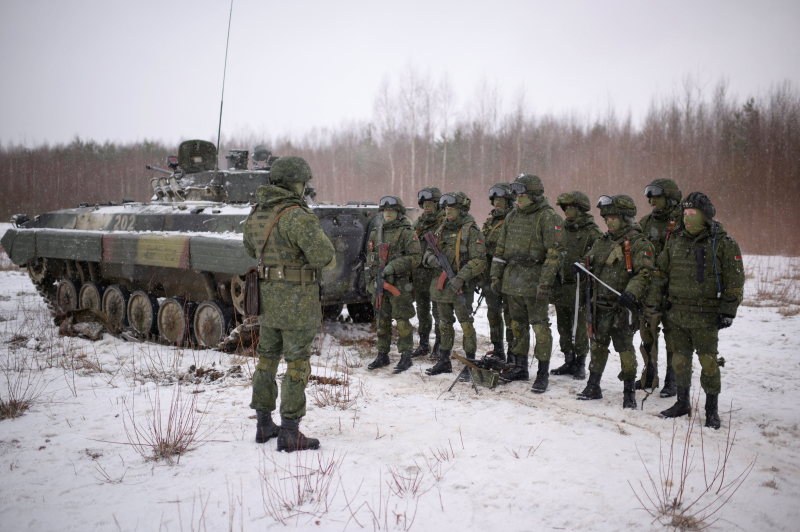 Bielorrusia inició ejercicios militares cerca de la frontera con Ucrania