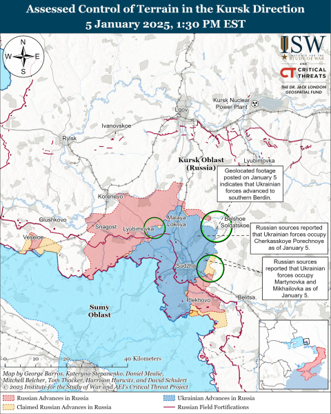 Mapa de operaciones militares el 6 de enero de 2025: situación en el frente