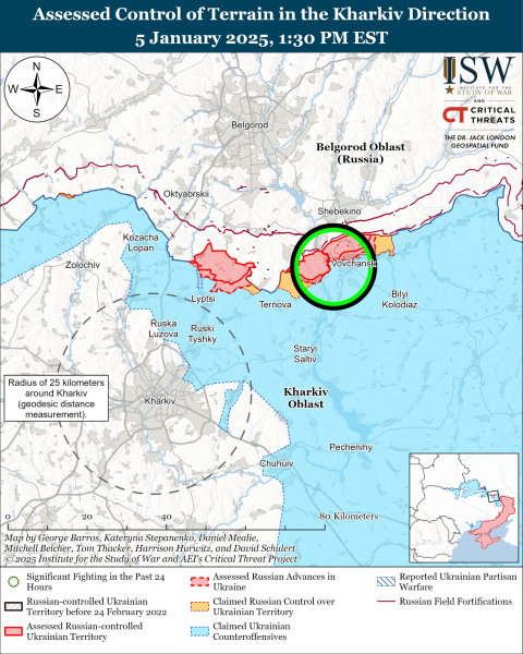 Mapa de operaciones militares para el 6 de enero de 2025: situación en el frente