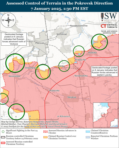 Mapa de operaciones militares el 8 de enero de 2025: situación en el frente