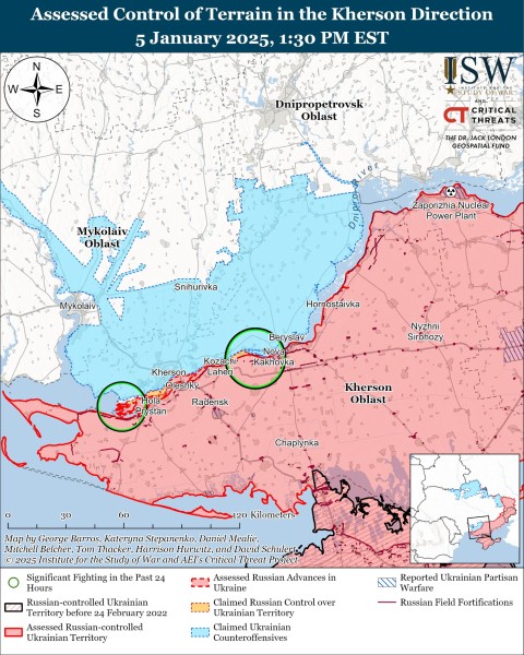 Mapa de operaciones militares al 6 de enero de 2025: situación en el frente