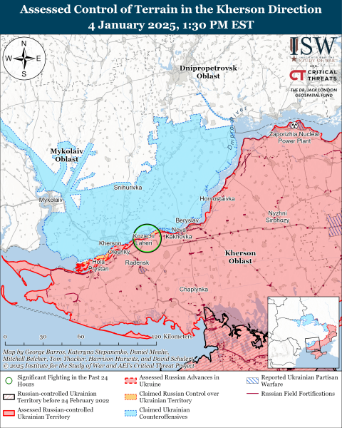 Mapa de operaciones militares para el 5 de enero de 2025: situación en el frente