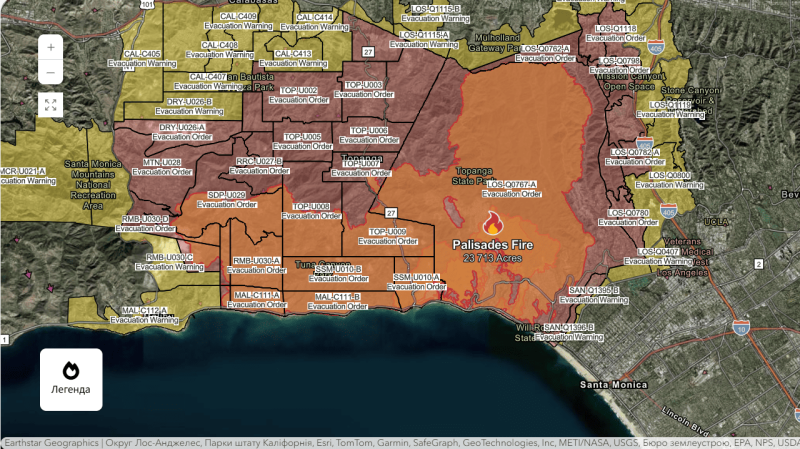 Mapa de incendios de California y sus consecuencias