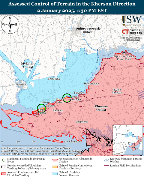 Mapa de operaciones militares al 3 de enero de 2025: situación en el frente