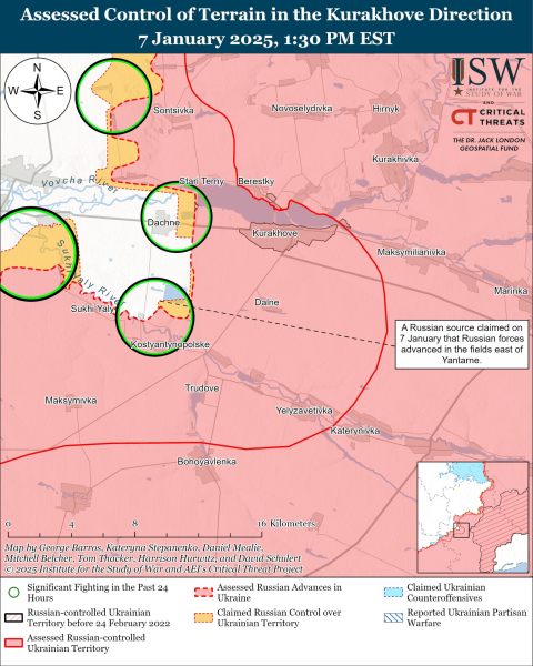 Mapa de operaciones militares el 8 de enero de 2025: la situación en el frente