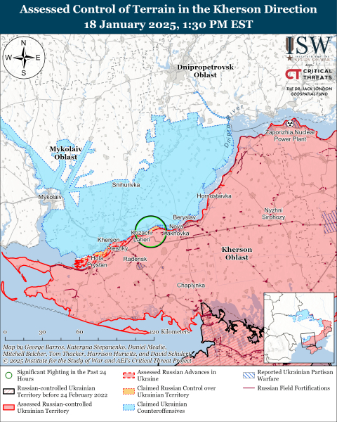 Mapa de operaciones militares para el 19 de enero de 2025: situación en el frente