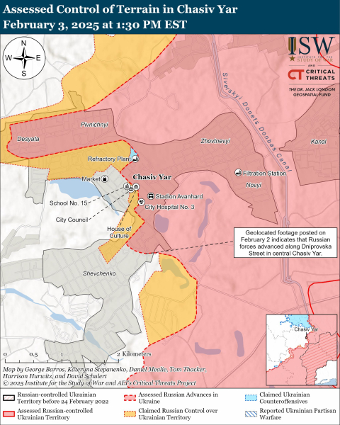 Mapa de operaciones militares al 4 de febrero de 2025: situación en el frente