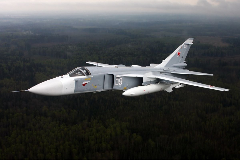 Avión de reconocimiento ruso Su-24 violó el espacio aéreo polaco