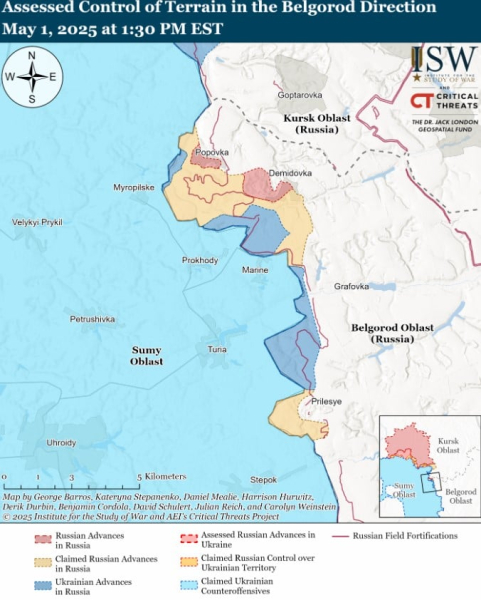 mapa el 2 de mayo, 2025 y MDASH; la situación en la parte delantera