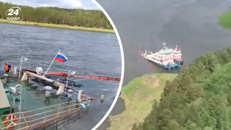 en Rusia, 30 toneladas de combustible vertido en el río en Russia: la red mostró las consecuencias