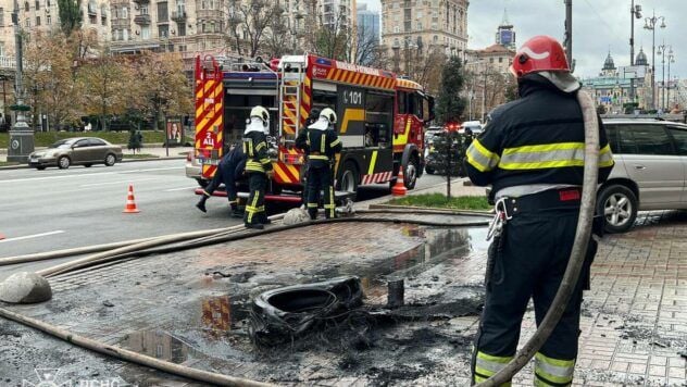 Incendio de neumáticos en Khreshchatyk: la policía detuvo a un sospechoso