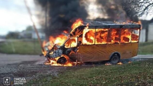 En la región de Sumy, drones atacaron un coche y un minibús: un hombre resultó herido